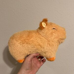 [missing accessory] orange pumpkin capybara plush